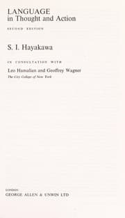 Tapa de Language in thought and action