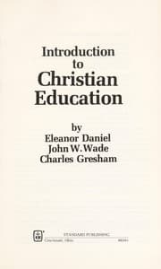 Tapa de Introduction to Christian education