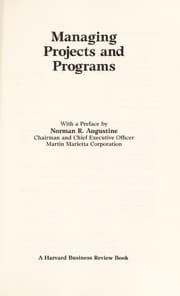 Tapa de Managing projects and programs