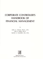 Tapa de Corporate Controller's Handbook of Financial Management