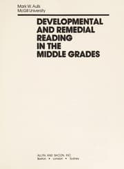 Tapa de Developmental and remedial reading in the middle grades