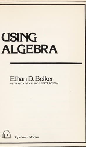 Tapa de Using algebra