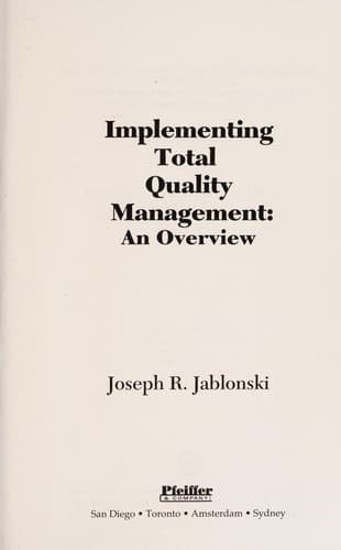 Tapa de Implementing Total Quality Management