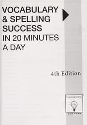 Tapa de Vocabulary & spelling success in 20 minutes a day