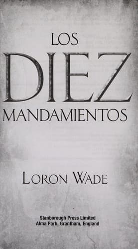 Tapa de Los diez mandamientos