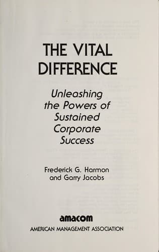 Tapa de The vital difference