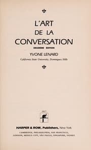 Tapa de L' art de la conversation