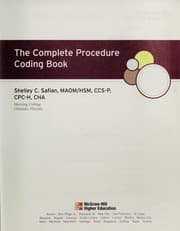 Tapa de The complete procedure coding book