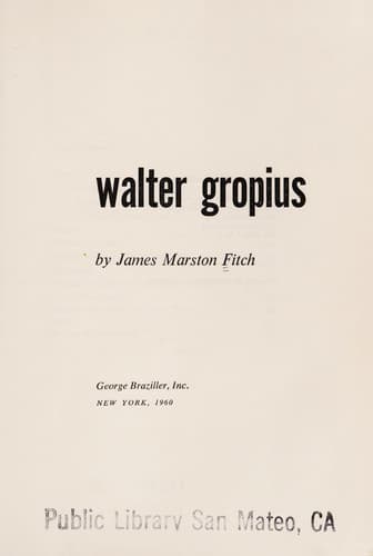 Tapa de Walter Gropius.
