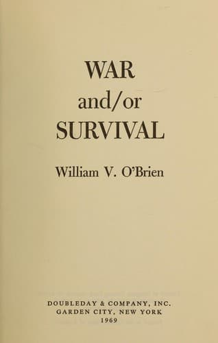 Tapa de War and/or survival