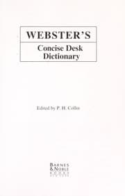Tapa de Websters Concise Desk Dictionary