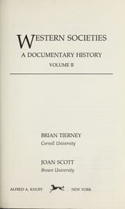 Tapa de Western societies : a documentary history