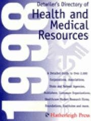Tapa de Detwiler's Directory of Health and Medical Resources 1998 Edition
