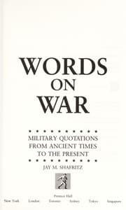 Tapa de Words on war : military quotations from ancient times to the present