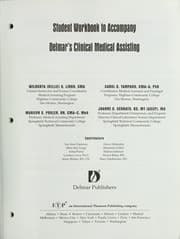 Tapa de Student workbook to accompany Delmar's clinical medical assisting