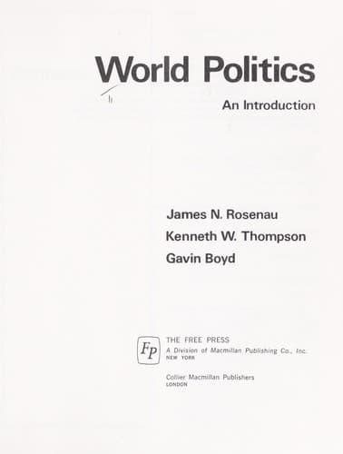 Tapa de World politics