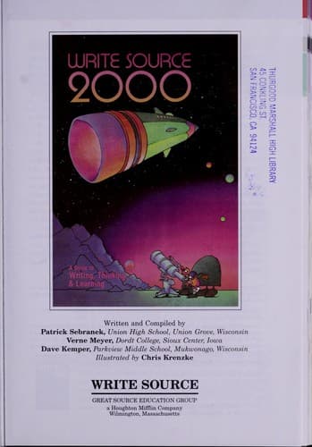 Tapa de Write source 2000 : a guide to writing, thinking, & learning