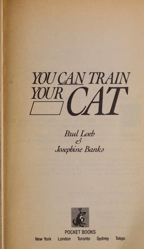 Tapa de You can train your cat