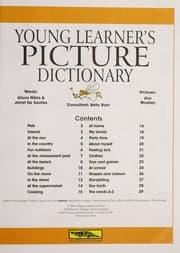Tapa de Young learner's picture dictionary
