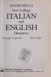 Tapa de Zanichelli new college Italian and English dictionary