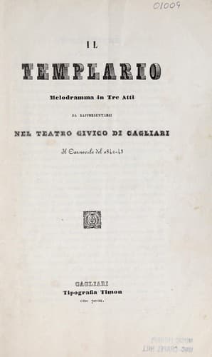 Tapa de Il templario