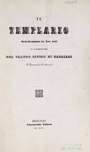 Tapa de Il templario