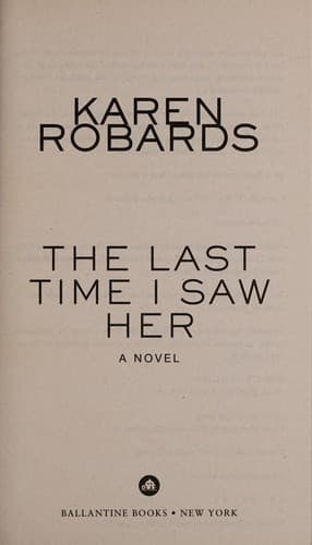 Tapa de The last time I saw her