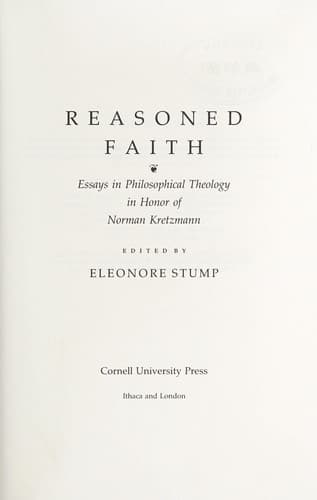 Tapa de Reasoned faith