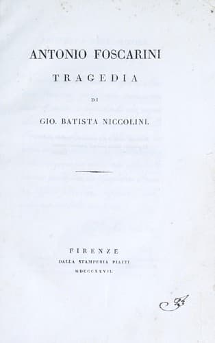 Tapa de Antonio Foscarini