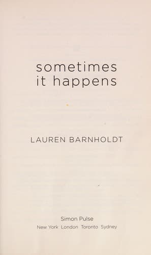 Tapa de Sometimes it happens