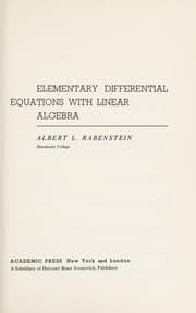 Tapa de Elementary differential equations with linear algebra