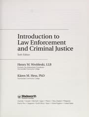 Tapa de Introduction to law enforcement and criminal justice