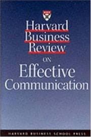 Tapa de Harvard business review on effective communication