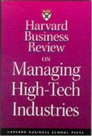 Tapa de Harvard business review on managing high-tech industries