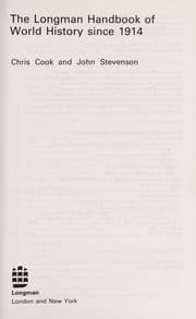Tapa de The Longman handbook of world history since 1914