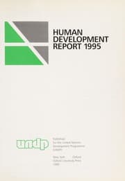 Tapa de Human Development Report 1995