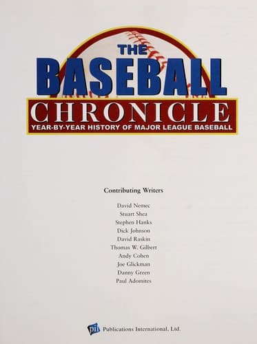 Tapa de The baseball chronicle