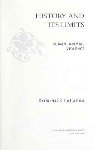Tapa de History and its limits