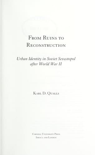 Tapa de From ruins to reconstruction