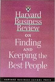 Tapa de Harvard business review on finding and keeping the best people
