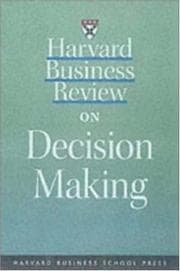 Tapa de Harvard Business Review on Decision Making
