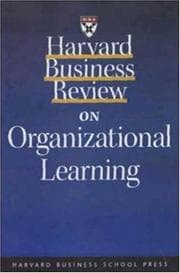 Tapa de Harvard business review on organizational learning