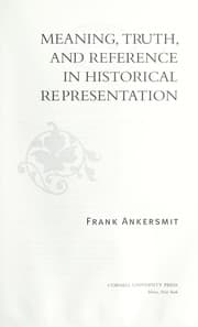 Tapa de Meaning, truth, and reference in historical representation