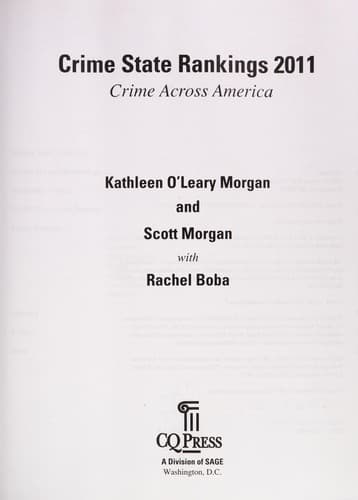 Tapa de Crime state rankings 2011