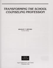 Tapa de Transforming the school counseling profession