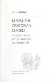 Tapa de Before the Gregorian reform