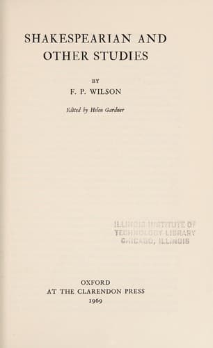 Tapa de Shakespearian and other studies
