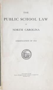 Tapa de The public school law of North Carolina