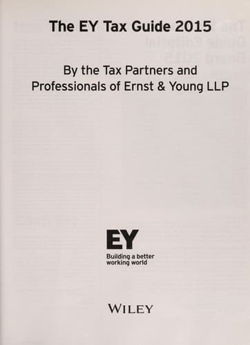 Tapa de EY tax guide 2015