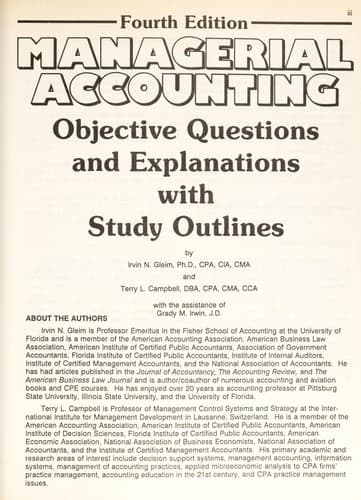 Tapa de Managerial accounting